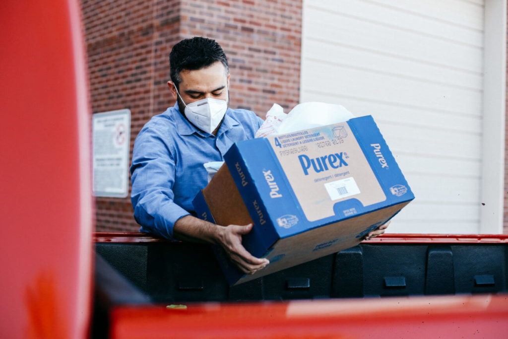 Houston, Texas – Supplying communities with cleaning supplies has become an important part of Convoy of Hope’s work around the country