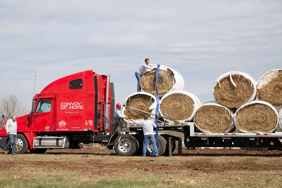 Farmer Donates Hay