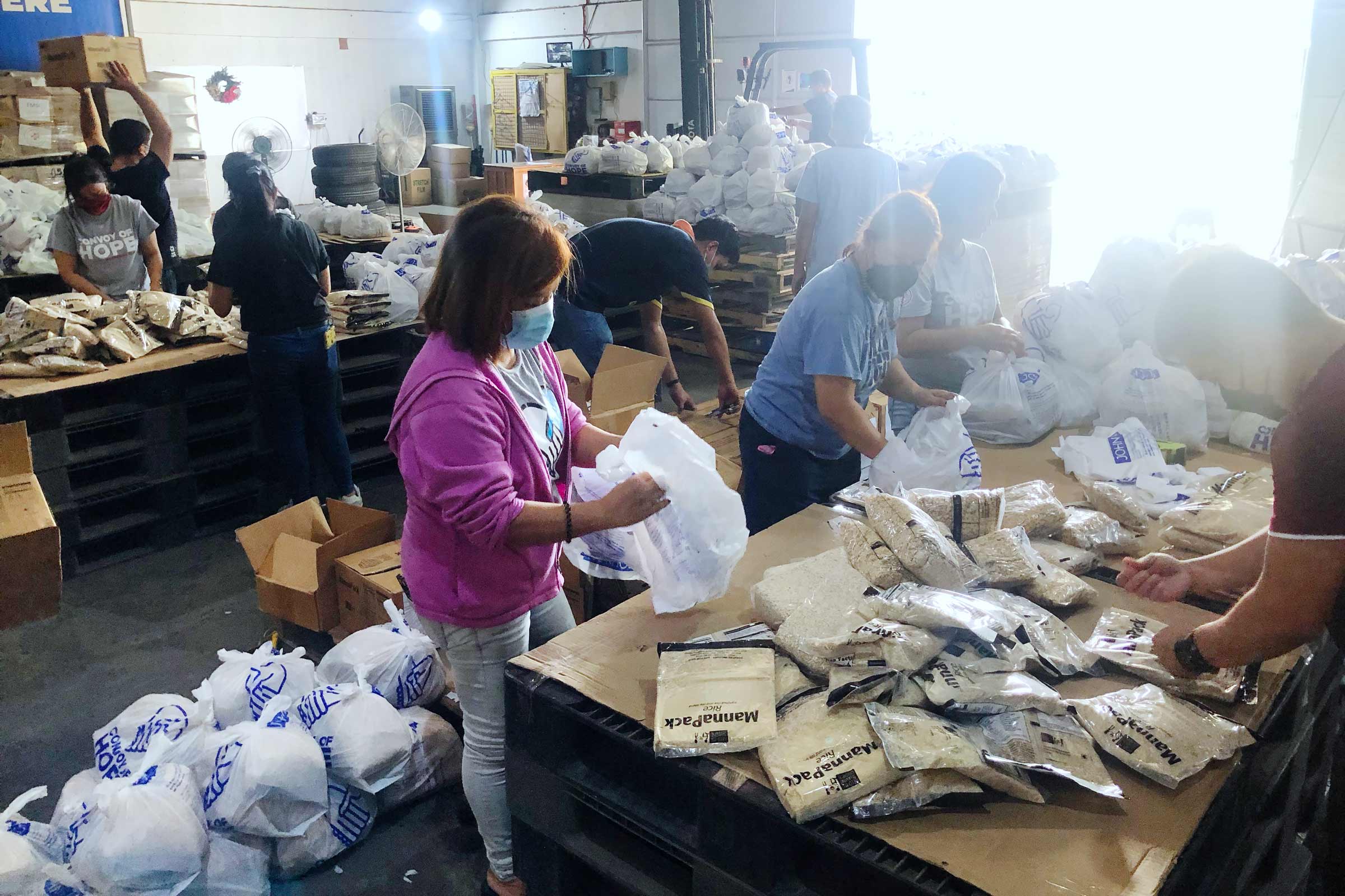 disaster relief packing